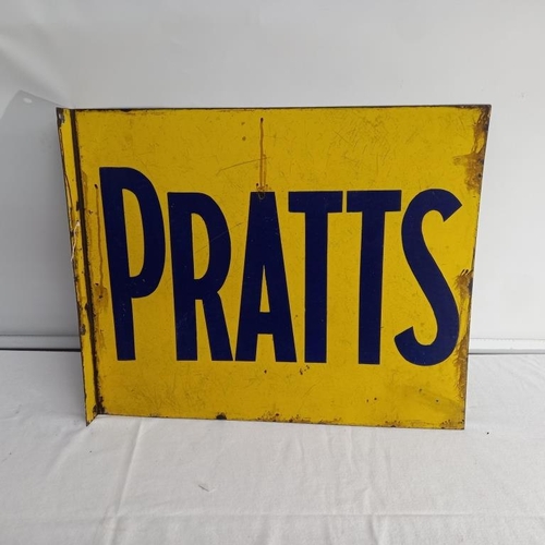 9 - Pratt's Double Sided Original Enamel Sign (56cm x 46cm)