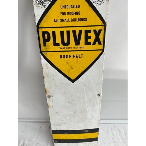 92 - Pluvex Roof Felt Enamel Shop Advertising Sign (18cm x 90cm)