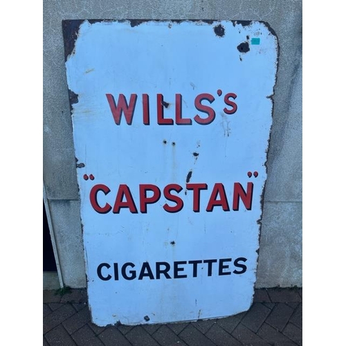 602 - Willis Capstan Original Enamel Sign (90cm x 150cm)