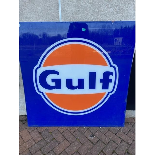 603 - Gulf Plastic Petrol Station Forecourt Sign (134cm x 134cm)