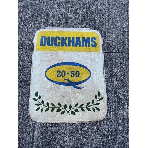 609 - Duckhams 20-50 Tin Sign - Double Sided (50cm x 38cm)