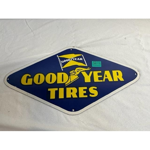 615 - Contemporary Good Year Enamel Sign (50cm x 28cm)