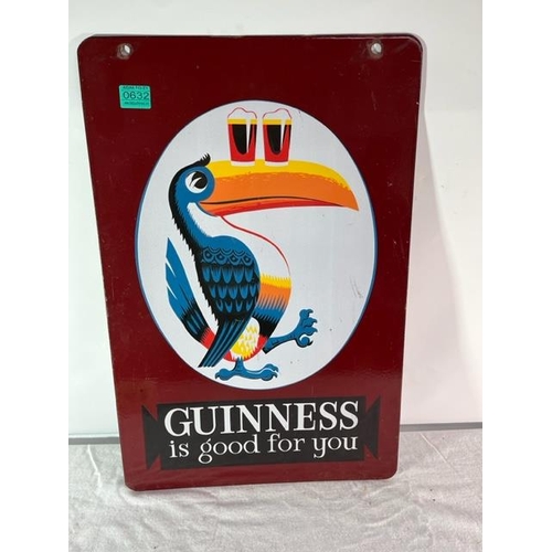 632 - Contemporary Guinness Enamel Double Sided Hanging Sign (40cm x 60cm)