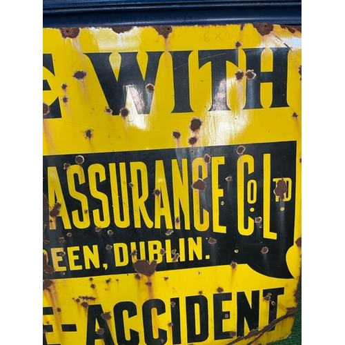 633 - Irish National Assurance Co. Ltd. College Green Enamel Sign (rare) - (182cm x 124cm)