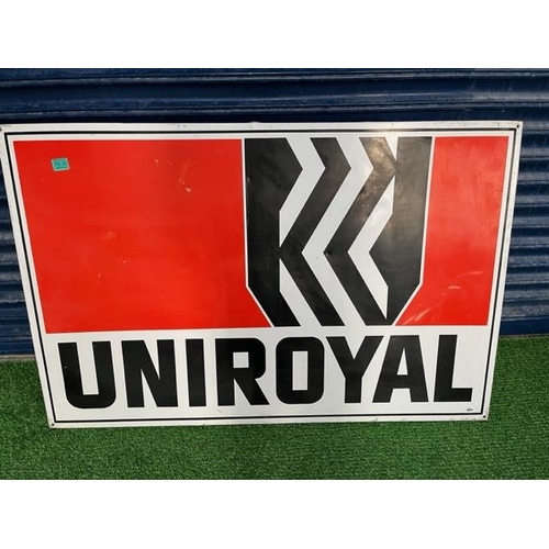 636 - Uniroyal Tin Garage Sign - Vintage (120cm x 78cm)