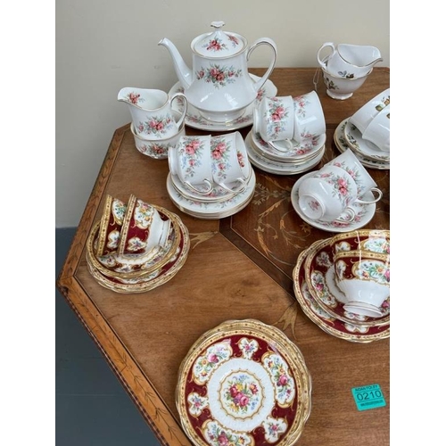 213 - Three Bone China Tea Sets (all incomplete)