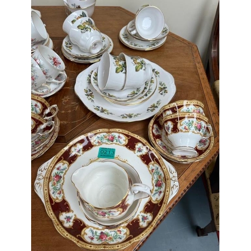 213 - Three Bone China Tea Sets (all incomplete)