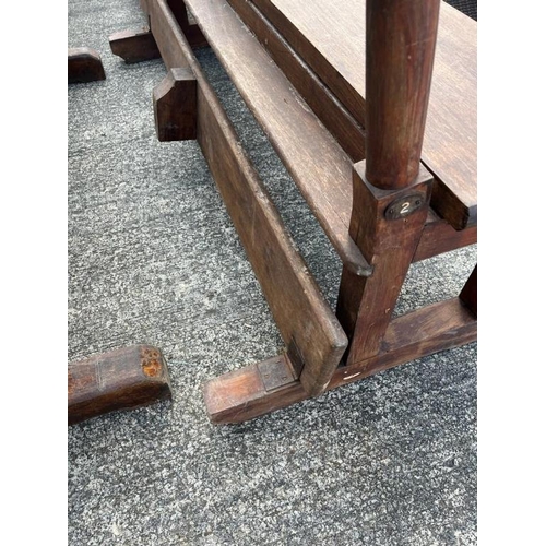 273 - Antique Timber Pew with Kneeler (300cm)