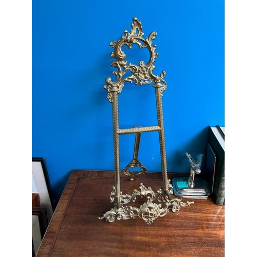 314 - Brass Easel Stand, a Pair of 