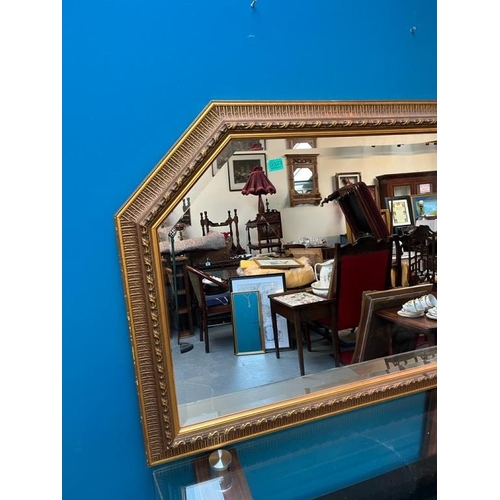 323 - Walnut Effect Consul Table and a Framed Mirror