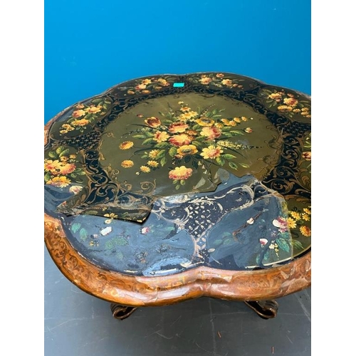 324 - Italian Style Floral Design Centre Table (as found) - (90cm x 65cm)