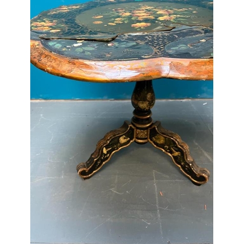 324 - Italian Style Floral Design Centre Table (as found) - (90cm x 65cm)