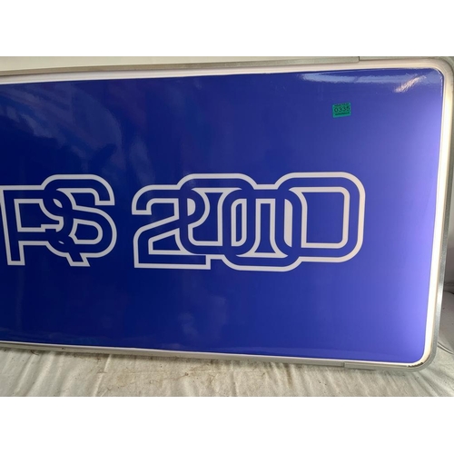 335 - Ford RS 2000 Dealership Light Up Sign - Double Sided (130cm x 70cm)