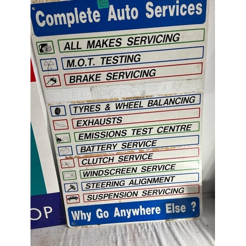 350 - Two Garage Wall Signs (60cm x 90cm largest)