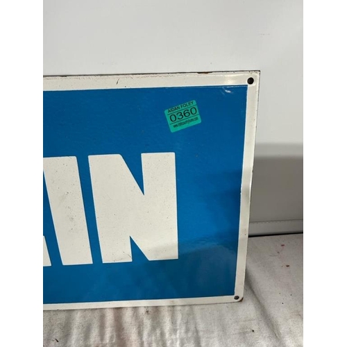 360 - Vintage Michelin Enamel Sign (92cm x 30cm)