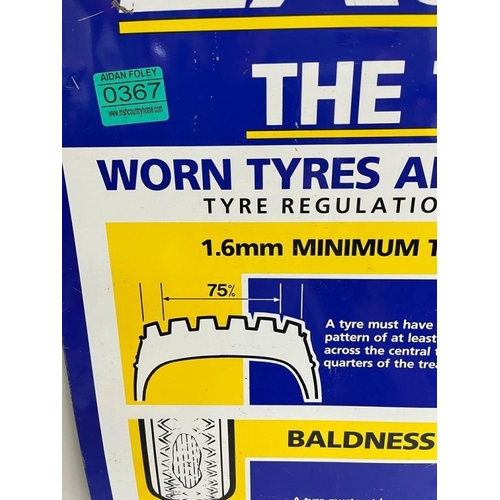 367 - Good Year Eagle F1 Tyre Laws Sign (55cm x 78cm)