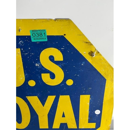 381 - U.S. Royal Vintage Tin Sign (45cm x 45cm)