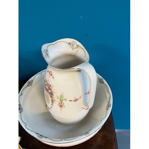 405 - Art Deco 5 Piece Porcelain Toilet Set and an Edwardian Jug and Basin