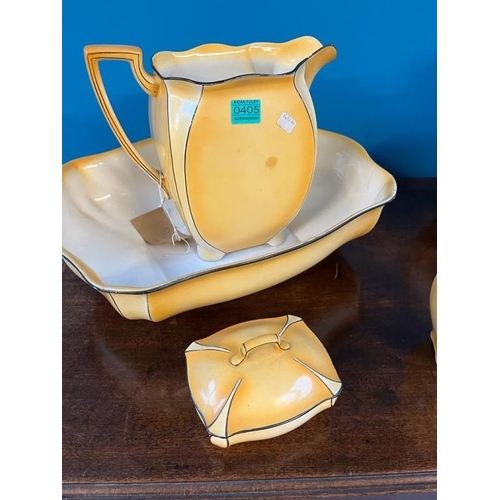 405 - Art Deco 5 Piece Porcelain Toilet Set and an Edwardian Jug and Basin