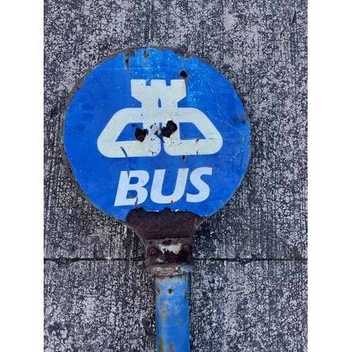 610 - Bus Stop Sign on Pole - Double Sided (270cm x 38cm)