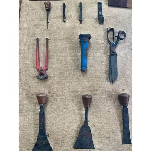 879 - Collection of Artisan Tools Mounted on Panel