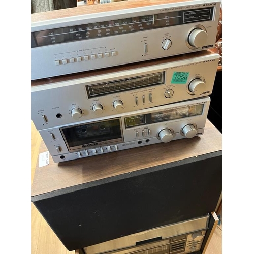 1058 - Vintage Sanyo Music System and a 3 in 1 Music Centre with Speakers