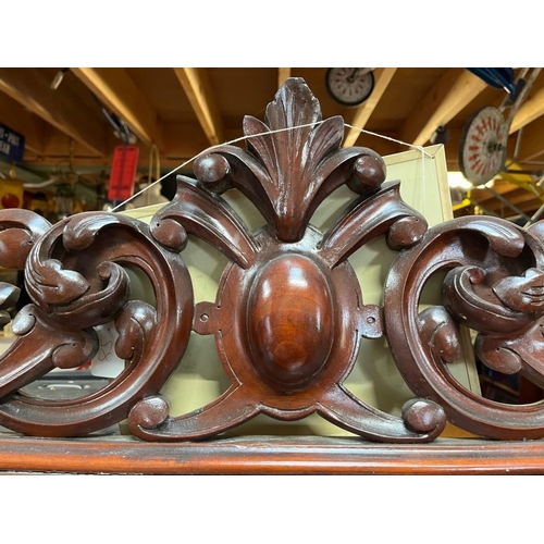 1059 - Victorian Mahogany quality Sideboard with Carved Back (270cm x 190cm x 75cm)