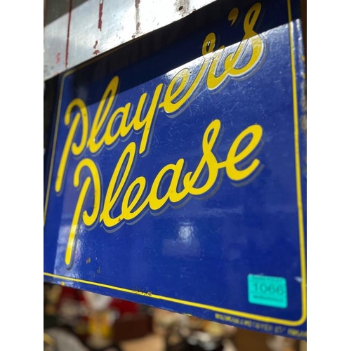 1066 - Original Enamel Players Please Enamel Sign (46cm x 40cm)