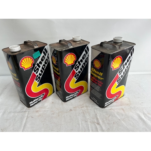 95 - Three 5 Litre Shell Super Multigrade Motor Oil - unopened