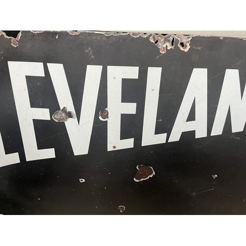 179 - Original Cleveland Enamel Petrol Sign (125cm x 76cm)