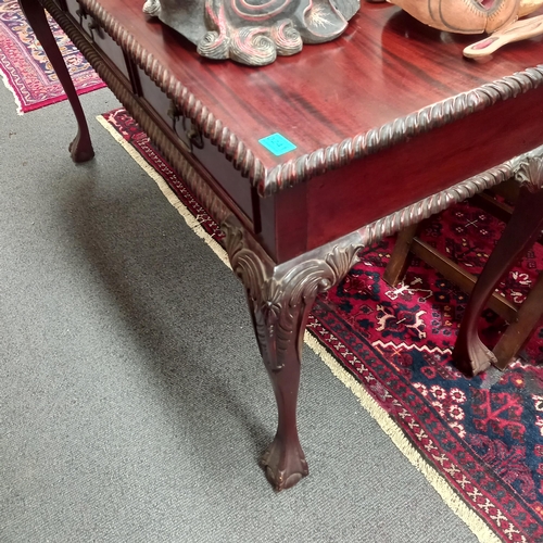 241 - Mahogany 2 Drawer Side Table