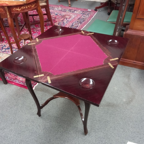 249 - Edwardian Mahogany Envelope Card Table