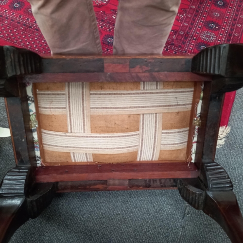 255 - 19th Century Mahogany Stool (restorations)