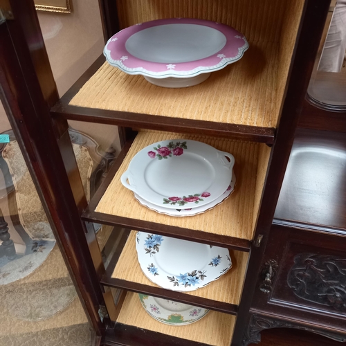 281 - Collection of Decorative Porcelain Cabinet Plates over 8 Shelves