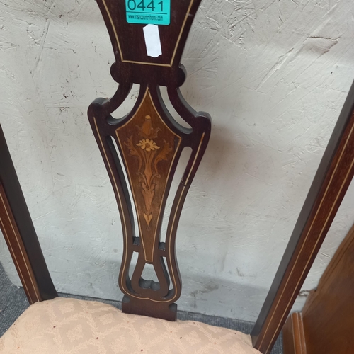 441 - Pair of Edwardian Inlaid Mahogany Nursery or Childrens Chairs