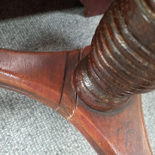 487 - Victorian Mahogany Swivel Piano Stool (needs a repair)