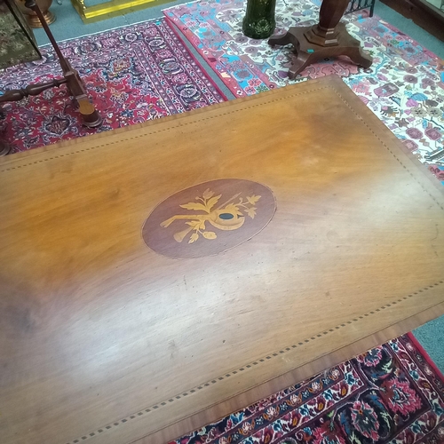 593 - Edwardian Mahogany Occasional Table with Inlaid Decoration