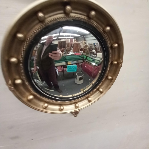 636 - Vintage Regency Style Convex Mirror