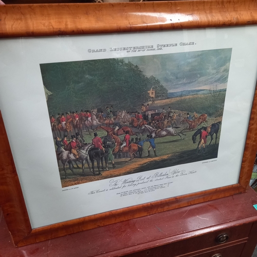 743 - After Alken Pair of Framed Hunting Prints in Burr Walnut Frames