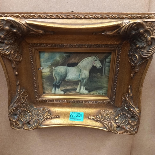 744 - Pair of Framed Horse Prints in good decorative frames