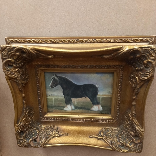 744 - Pair of Framed Horse Prints in good decorative frames