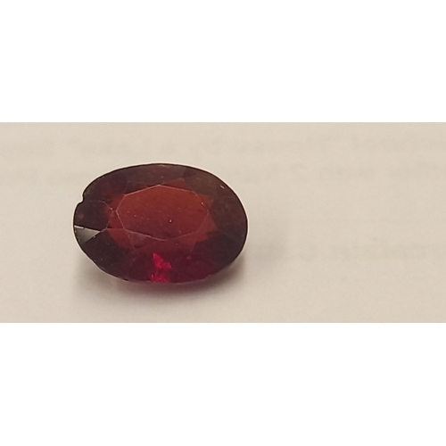 572 - 5.92 Carats Natural Hessonite Oval Cut ITLGR Certified