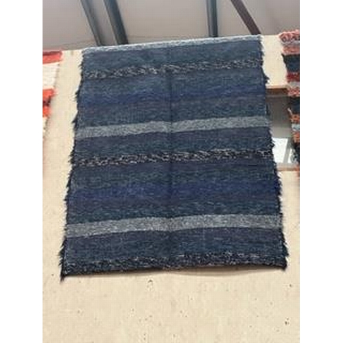 820 - Spanish Artisan Blue Wool Rug (200cm x 140cm)