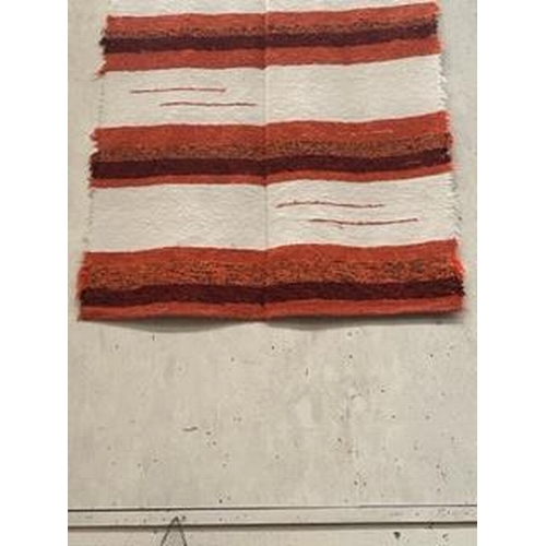 821 - Spanish Artisan Striped Wool Rug (190cm x 140cm)