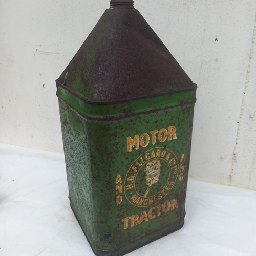 11 - H.G. Allcard & Co. Manchester Motor Oil Can (53cm Tall)