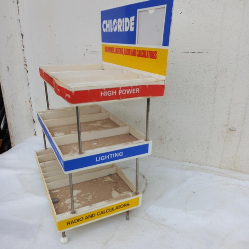 20 - Chloride Batteries Point of Sale Counter Top Stand (39cm x 52cm x 25cm)