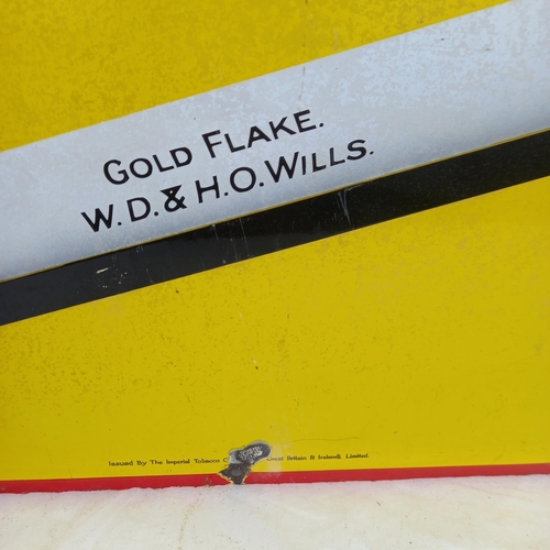 24 - Original Wills Gold Flake Enamel Advertising Sign (61cm x 91cm)