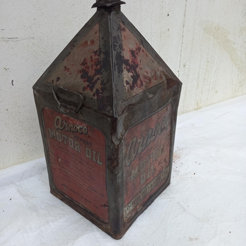 34 - Rare Arnoco Motor Oil 5 Gallon Tin (53cm Tall)