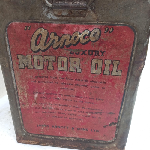 34 - Rare Arnoco Motor Oil 5 Gallon Tin (53cm Tall)