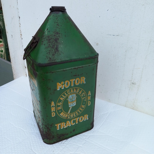 118 - H.G. Allcard & Co. Manchester Metal 5 Gallon Oil Can